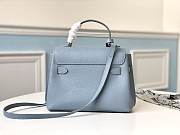 LV Lockme Ever Handbag 28 Blue Leather - 3