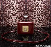 D&G Foiled 18.5 Top-handle Wine Red Leather 1894 - 1