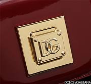 D&G Foiled 18.5 Top-handle Wine Red Leather 1894 - 5