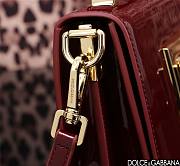 D&G Foiled 18.5 Top-handle Wine Red Leather 1894 - 6