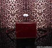 D&G Foiled 18.5 Top-handle Wine Red Leather 1894 - 3