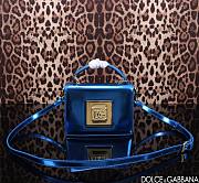 D&G Foiled 18.5 Top-handle Blue Leather 1893 - 1