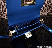 D&G Foiled 18.5 Top-handle Blue Leather 1893 - 5