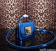 D&G Foiled 18.5 Top-handle Blue Leather 1893 - 2