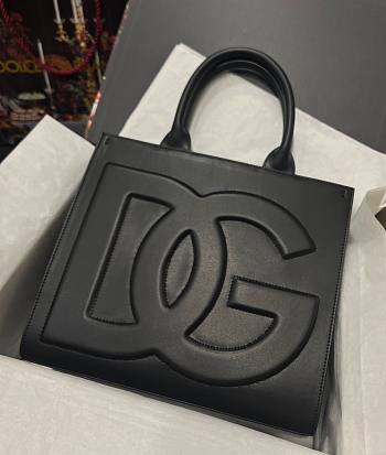 D&G Shopping Bag Black Leather 1891