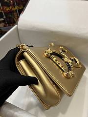 D&G Girls Shoulder Bag Gold Nappa 1885 - 4