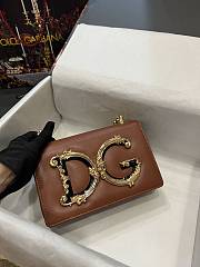 D&G Girls Shoulder Bag Light Brown Nappa 1883 - 2