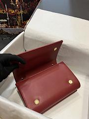 D&G Girls Shoulder Bag Wine Red Nappa 1882 - 3