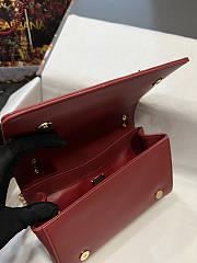 D&G Girls Shoulder Bag Wine Red Nappa 1882 - 4