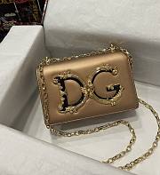 D&G Girls Shoulder Bag Light Brown Nappa 1884 - 1