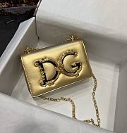 D&G Girls Shoulder Bag Gold Nappa 1885 - 1