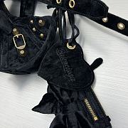 Balenciaga Le Cagole XS Black Velvet 5437  - 2