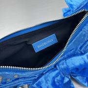 Balenciaga Le Cagole XS Blue Velvet 5439 - 5