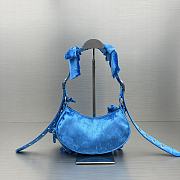 Balenciaga Le Cagole XS Blue Velvet 5439 - 4