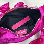 Balenciaga Le Cagole XS Hot Pink Velvet 5440 - 3