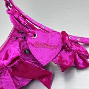 Balenciaga Le Cagole XS Hot Pink Velvet 5440 - 2