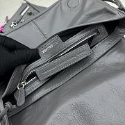 Balenciaga Le Cagole Xs 24 Gray Leather Shoulder Bag - 4