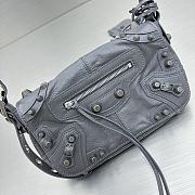 Balenciaga Le Cagole Xs 24 Gray Leather Shoulder Bag - 2