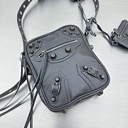 Balenciaga Le Cagole Gray Leather Crossbody Bag  - 4