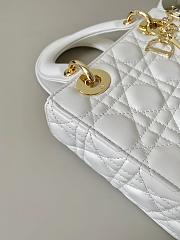 Dior Lady ABC White Lambskin Gold Tone 20cm - 2