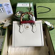 Gucci Diana Small Tote Bag 27 White Leather - 1