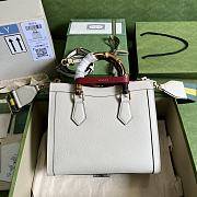 Gucci Diana Small Tote Bag 27 White Leather - 5