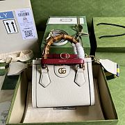 Gucci Diana Mini Tote Bag 20 White Leather - 1
