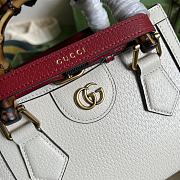 Gucci Diana Mini Tote Bag 20 White Leather - 3