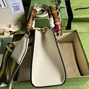 Gucci Diana Mini Tote Bag 20 White Leather - 2