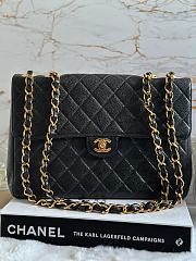 Chane Series 3 Maxi 34 Flap Bag Black Caviar - 1