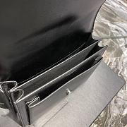 YSL Medium Sunset Bag 22 Black Lambskin Silver Tone 422906 - 5