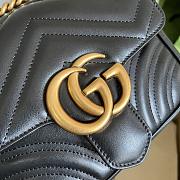 Gucci GG Marmont Mini 18 Black Matelassé Leather - 4