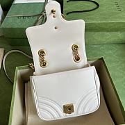 Gucci GG Marmont Mini 18 White Matelassé Leather - 5