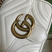 Gucci GG Marmont Mini 18 White Matelassé Leather - 4