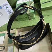 Gucci Aphrodite Small Shoulder Bag 25 Black Soft Leather - 6
