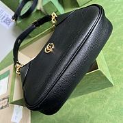 Gucci Aphrodite Small Shoulder Bag 25 Black Soft Leather - 5