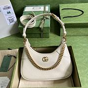 Gucci Aphrodite Small Shoulder Bag 25 White Soft Leather - 1