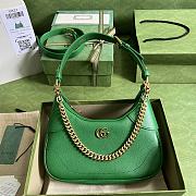 Gucci Aphrodite Small Shoulder Bag 25 Green Soft Leather - 1