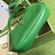 Gucci Aphrodite Small Shoulder Bag 25 Green Soft Leather - 4