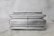 Chanel Trendy CC New Version Quilted Top Handle 25 Silver Lambskin - 2