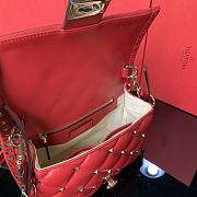 Valentino Rockstuds Top Handle Red Leather 0055 - 6