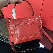 Valentino Rockstuds Top Handle Red Leather 0055 - 5