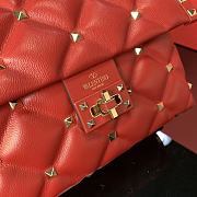 Valentino Rockstuds Top Handle Red Leather 0055 - 4