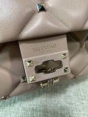 Valentino Rockstuds Top Handle Pink Leather 0055 - 5