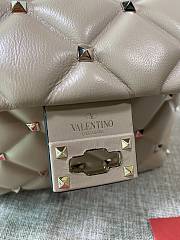 Valentino Rockstuds Top Handle Beige Leather 0055 - 6
