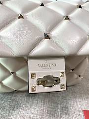 Valentino Rockstuds Top Handle White Leather 0055 - 4