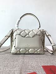 Valentino Rockstuds Top Handle White Leather 0055 - 3