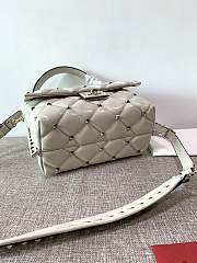 Valentino Rockstuds Top Handle White Leather 0055 - 5