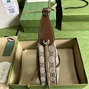 Gucci GG Marmont 21 half-moon-shaped mini bag beige ophidia - 6