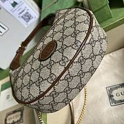 Gucci GG Marmont 21 half-moon-shaped mini bag beige ophidia - 3
